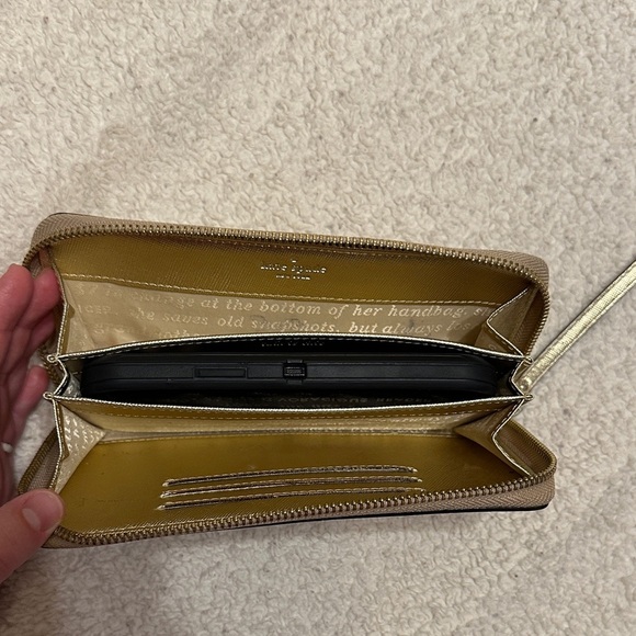Kate Spade Metallic Gold Wristlet - Picture 3 of 5